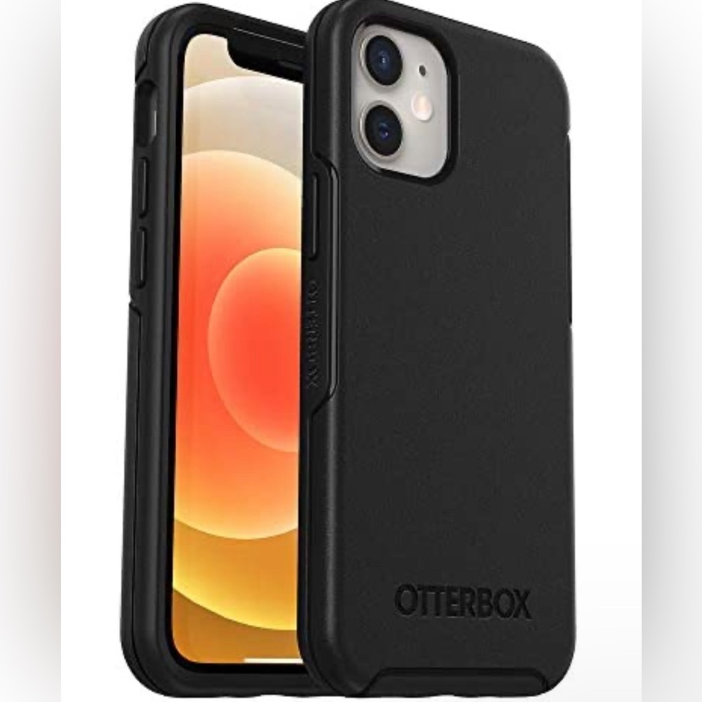 Black otter box iPhone 12 mini phone case
